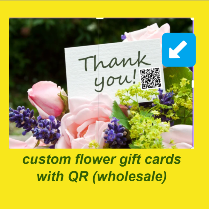Personalized QR Code Greeting Cards for Flower Delivery Businesses